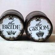 The Bride And The Groom - Wedding Ring Boxes Set Of 2